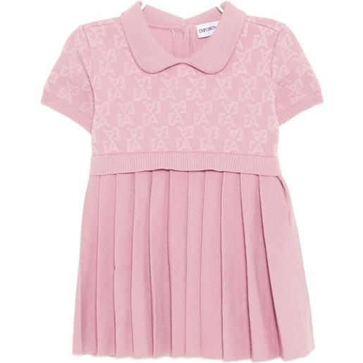 Emporio Armani Kids abito con monogramma - rosa