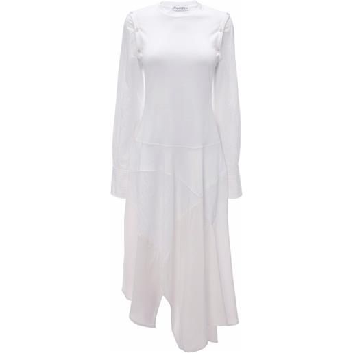 JW Anderson abito con design patchwork - bianco