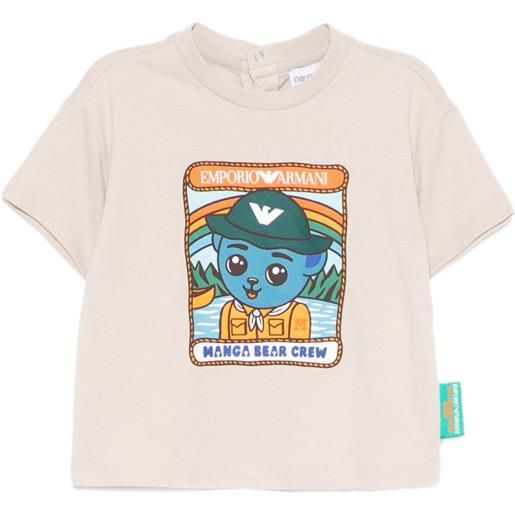 Emporio Armani Kids t-shirt con stampa asv - toni neutri