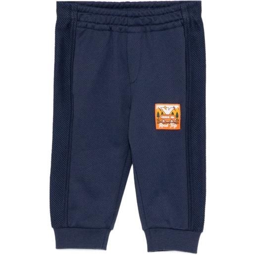 Emporio Armani Kids pantaloni asv manga bear - blu