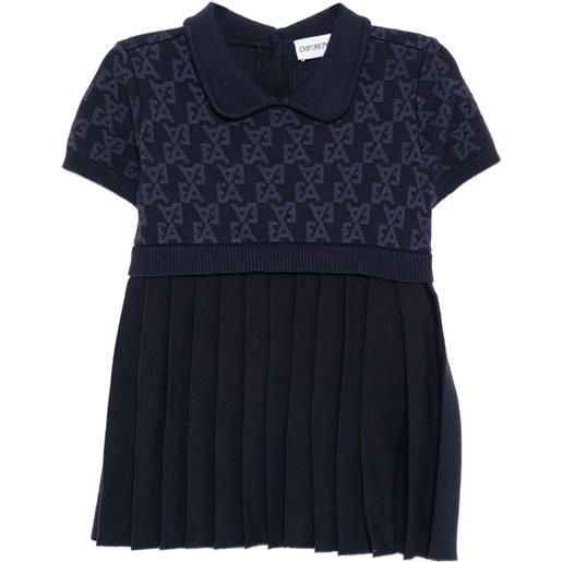 Emporio Armani Kids abito con monogramma - blu