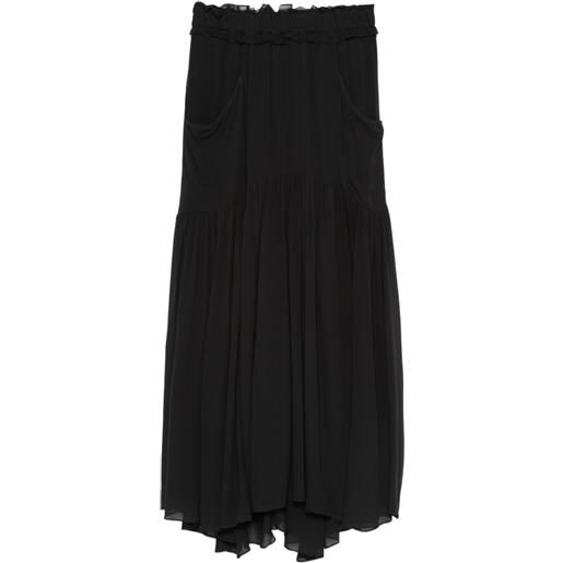 MARANT ÉTOILE gonna lunga con ruches - nero