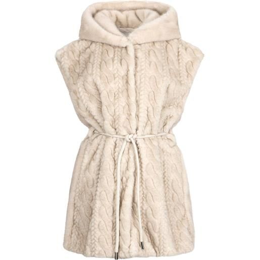 LIU JO gilet in pelliccia sintetica - toni neutri