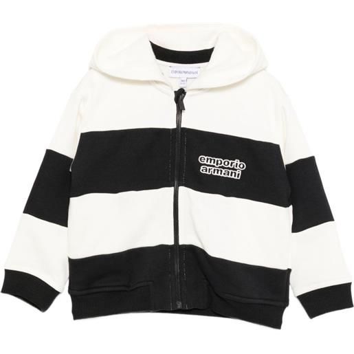 Emporio Armani Kids giacca con logo ricamato - bianco