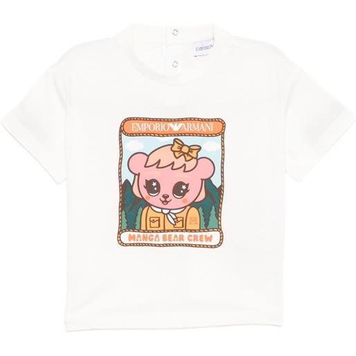 Emporio Armani Kids t-shirt con grafica - bianco