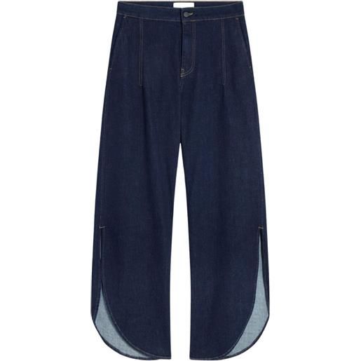 Liviana Conti jeans con spacco sull'orlo - blu