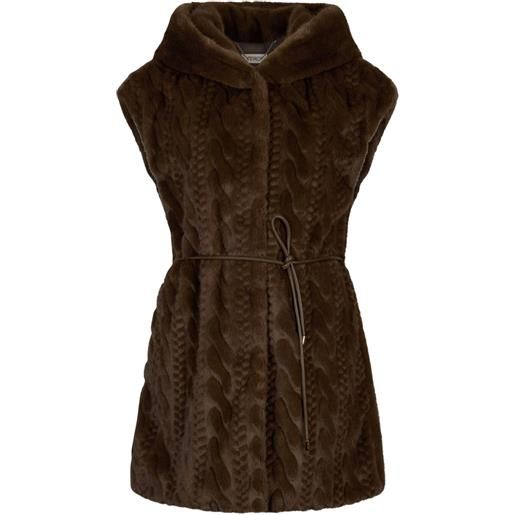 LIU JO gilet in pelliccia sintetica - marrone