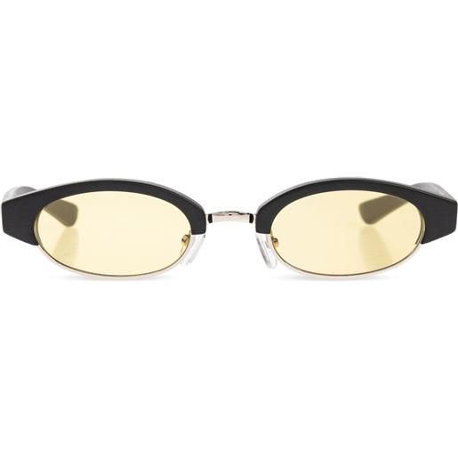 Alexander McQueen Eyewear occhiali da sole ovali - nero