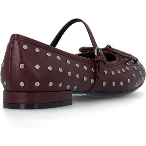 Cris Vergré ballerine in pelle con fiocco decorativo e tacco 1,5cm