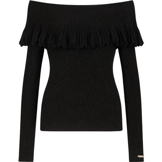 TWINSET maglia twinset off-shoulder con volant. 