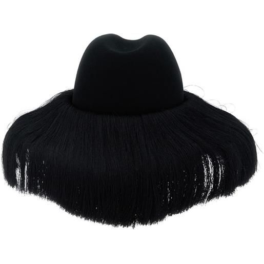 Comme Des Garçons x hizume fedora con frange - nero