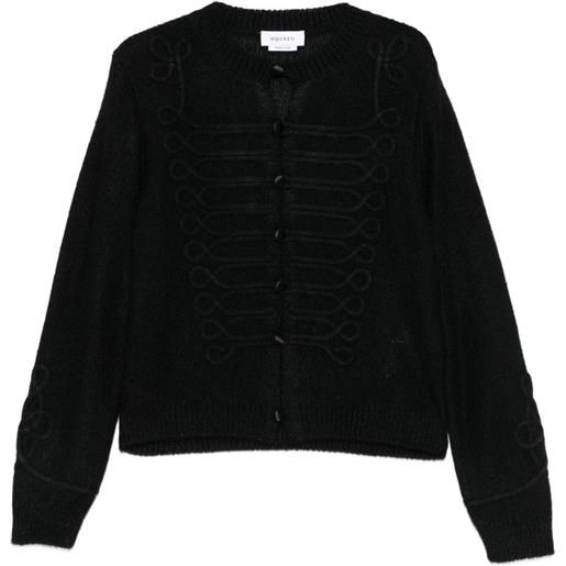 Alexander McQueen cardigan con dettaglio intrecciato - nero