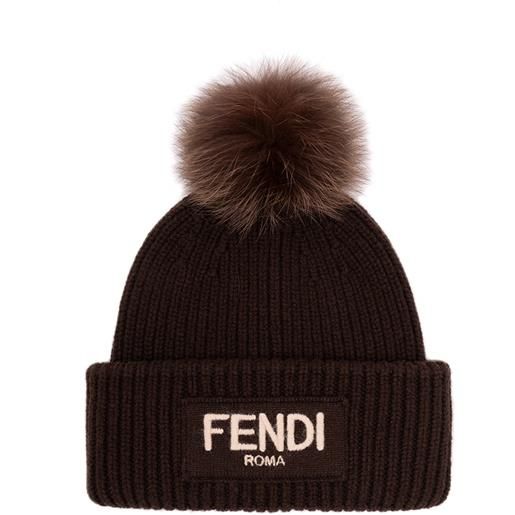 Fendi pon pon beanie