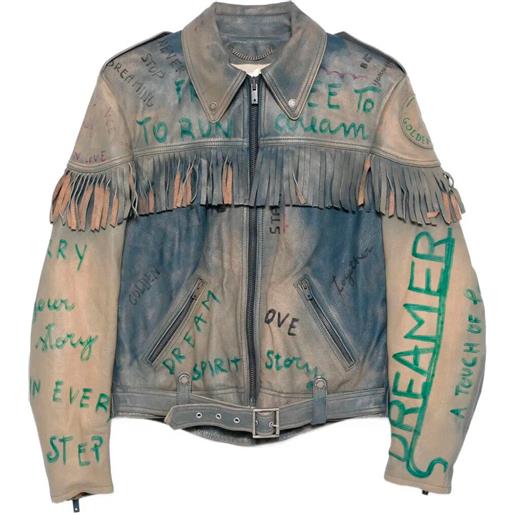 Golden Goose `journey` full zip jacket `olimpia` lettering