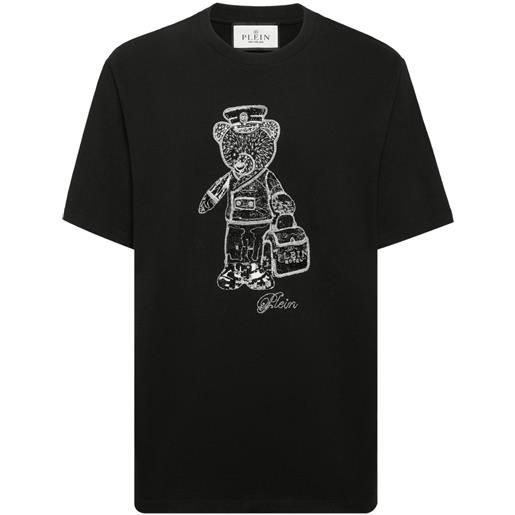 Philipp Plein t-shirt con stampa teddy bear - nero