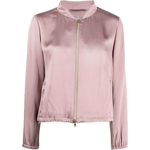 Herno bomber resort con zip - rosa