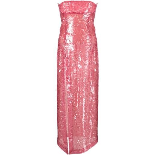 The Attico abito midi con paillettes - rosa