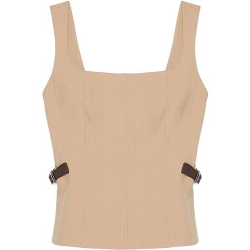 Simkhai top con scollo squadrato - toni neutri