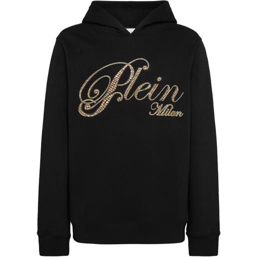 Philipp Plein felpa con strass - 02 black