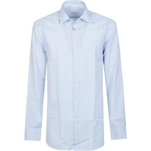 ETRO camicia a righe in cotone - blu