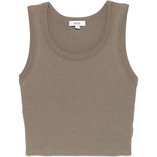 AGOLDE canotta a coste - verde