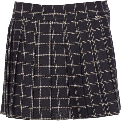 Aniye By gonna plissettata a quadri - nero