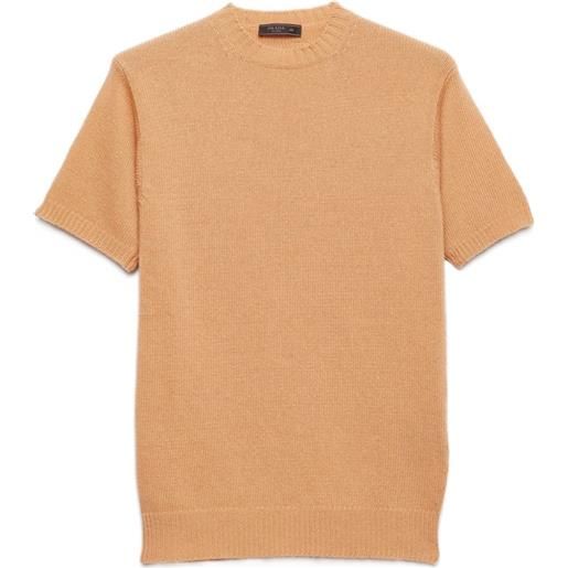 Prada t-shirt in maglia a coste - toni neutri