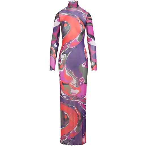 PUCCI abito con stampa orchidee - viola