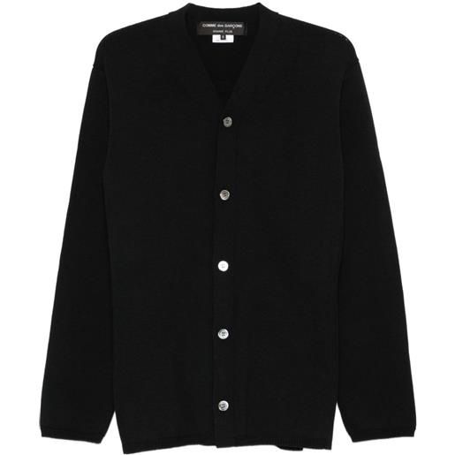 Comme des Garçons Homme Plus cardigan in misto cotone - nero