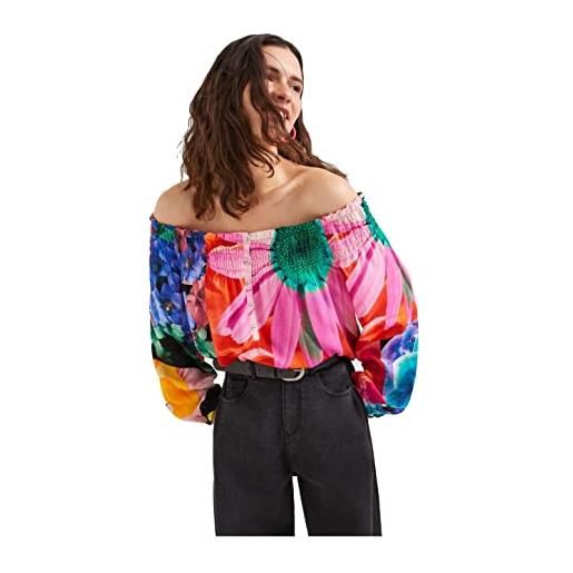 Desigual blus_travis camicetta, multicolor, xs da donna