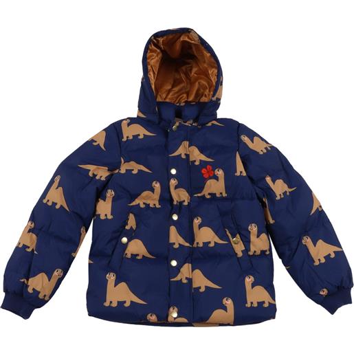 MINI RODINI dinos aop hooded puffer