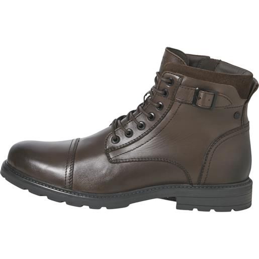 JACK & JONES chatsworth leather boot brown stone stivaletto tempo libero uomo