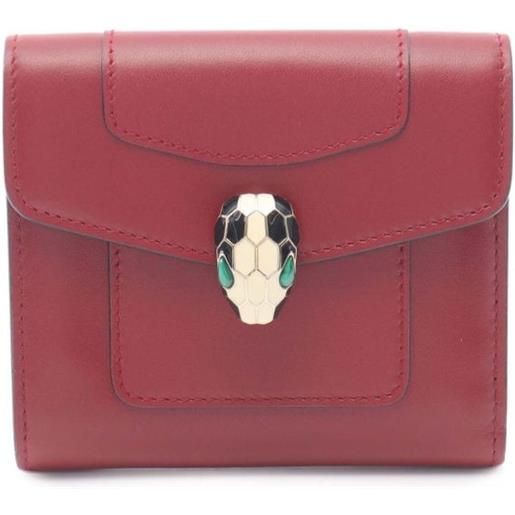 Bvlgari Pre-Owned - portafoglio tri-fold serpenti forever in pelle 2000-2025 - donna - pelle di vitello - taglia unica - rosso