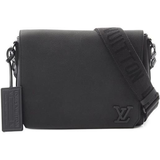 Louis Vuitton Pre-Owned - borsa a tracolla aerogram takeoff messenger 2021-2025 - uomo - pelle di vitello - taglia unica - nero