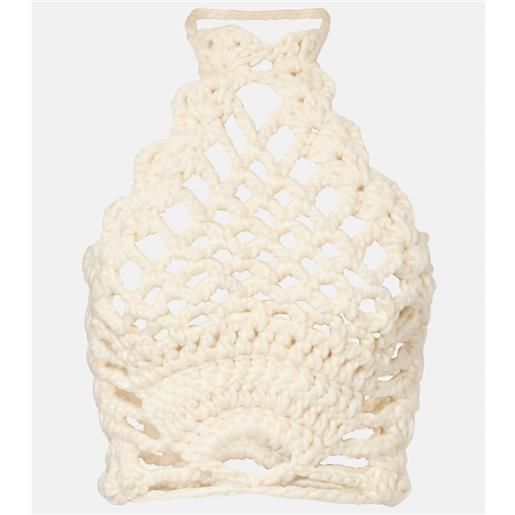 Magda Butrym top in crochet con scollo allâamericana
