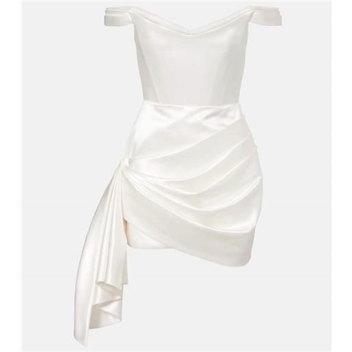 Alex Perry bridal - abito bustier in raso di cotone e seta