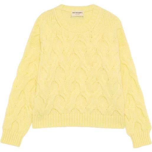 ROY ROGERS maglia multi cable mix alpaca donna