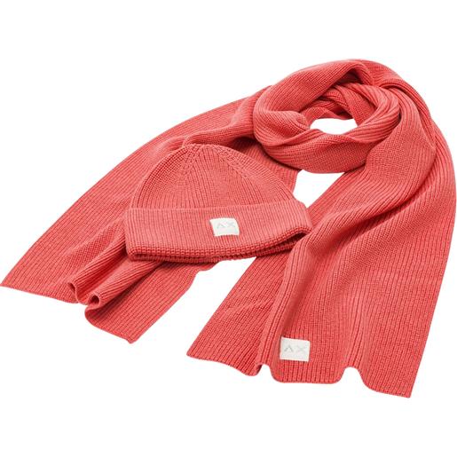 SUN68  set berretto e sciarpa coordinati geranio