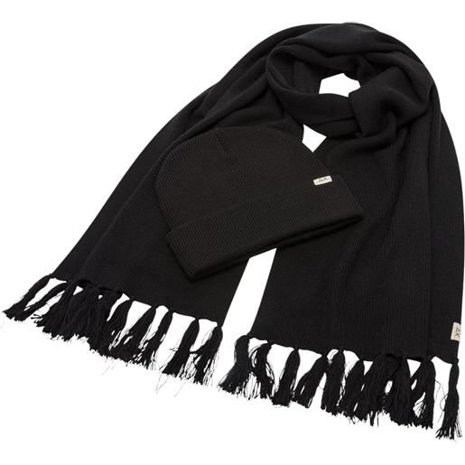 SUN68  set berretto e sciarpa coordinati nero