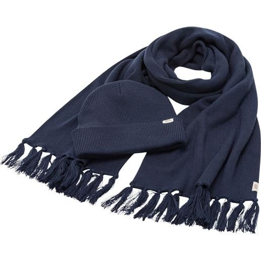 SUN68  set berretto e sciarpa coordinati navy blue