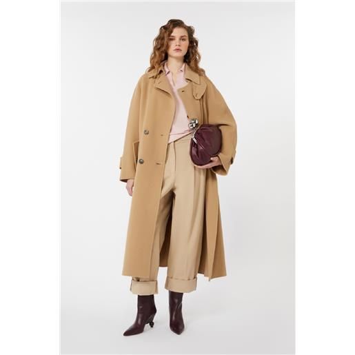 MAX MARA WEEKEND cappotto trench in lana double
