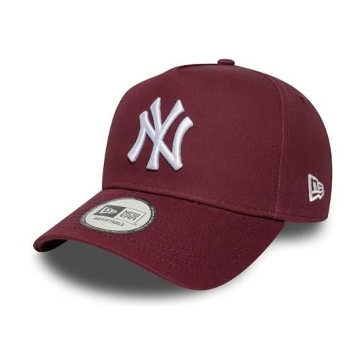 New Era cappello da baseball 9forty aframe league essential mlb new york yankees da adulto, rosso scuro
