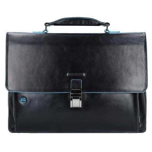 Piquadro blue square briefcase ii pelle 40 cm scomparto per laptop nero
