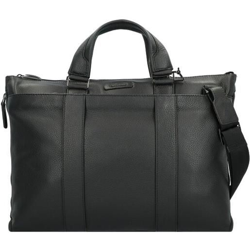 Piquadro modus cartella in pelle 42 cm scomparto per laptop nero