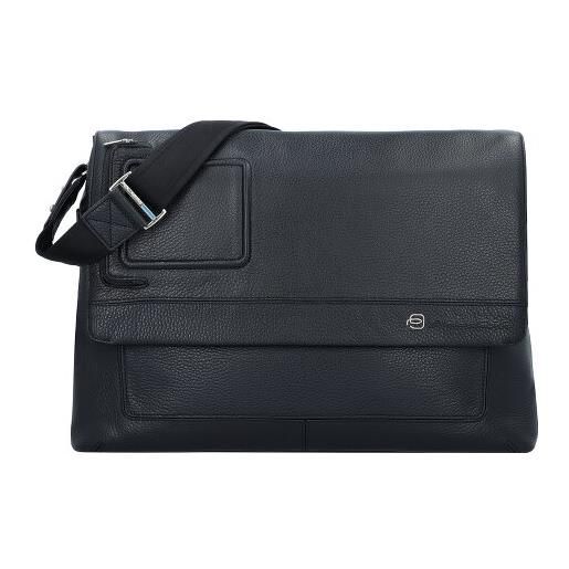 Piquadro vibe cartella messenger pelle 41 cm scomparto per laptop nero