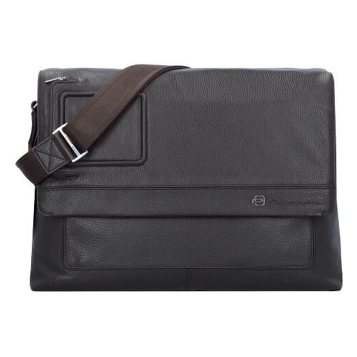 Piquadro vibe cartella messenger pelle 41 cm scomparto per laptop marrone