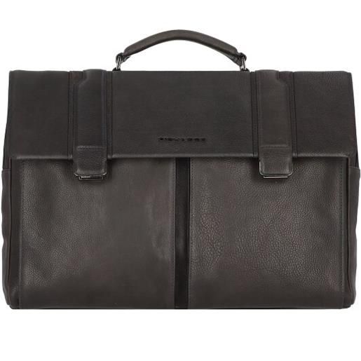 Piquadro kobe cartella in pelle 42 cm scomparto per laptop blu