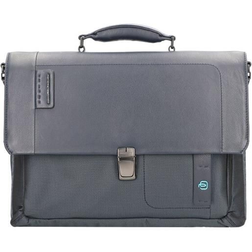 Piquadro p16 cartella da 41 cm con scomparto per laptop grigio