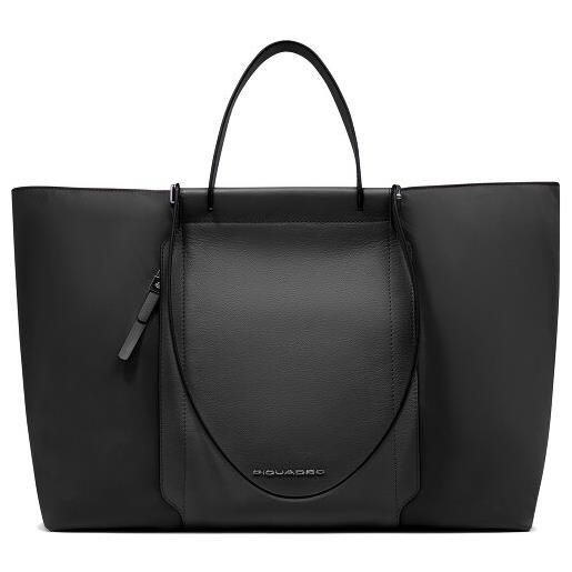 Piquadro lyra borsa shopper pelle 49 cm nero