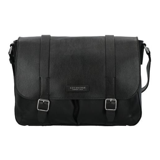 The Bridge cesare cartella messenger pelle 38 cm scomparto per laptop nero